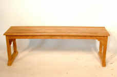 Backless Bench. Solid Teak Garden Furniture