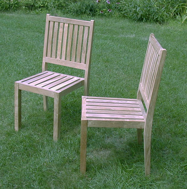 Stacking Chair. Solid Teak Garden Furniture, Fireplace Mantels