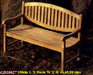 Boston Bench. Solid Teak Garden Furniture